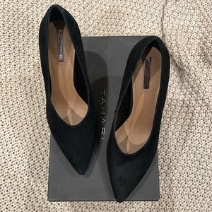 Brand new! Tahari black suede heels